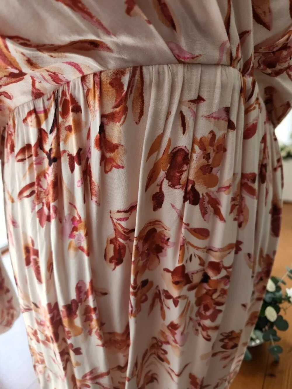 🌸 Emily Wonder Floral Dress NWT Large Flowy Boho Tie Back 🌸 - Picture 5 of 12